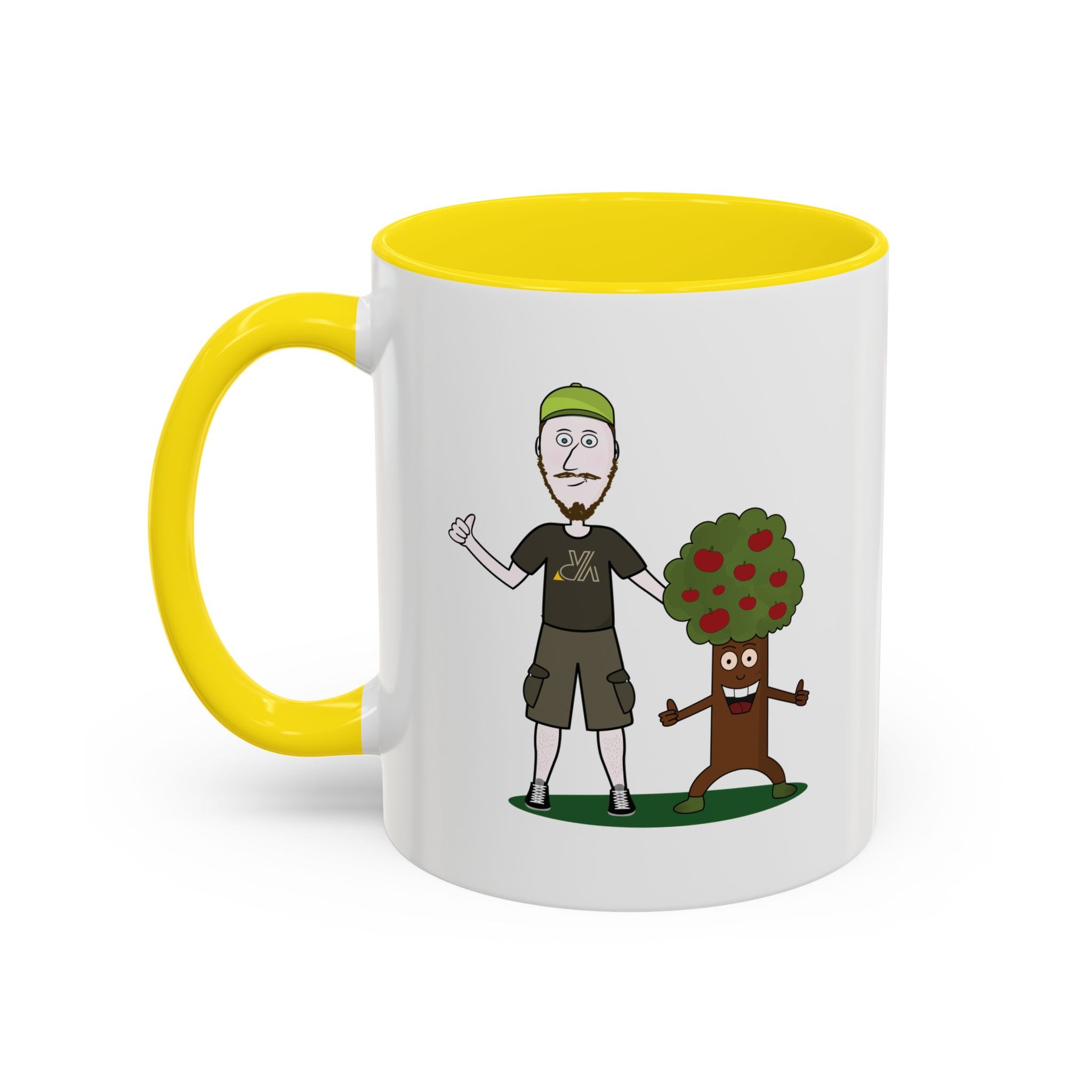 Mug illustré « Jérémy et Pommy »  Commencez la journée avec le sourire ! Ce mug écologique et coloré met en scène Jérémy et Pommy, un duo plein d’humour et de bienveillance. Parfait pour le café, le thé ou les boissons chaudes de vos pauses nature.