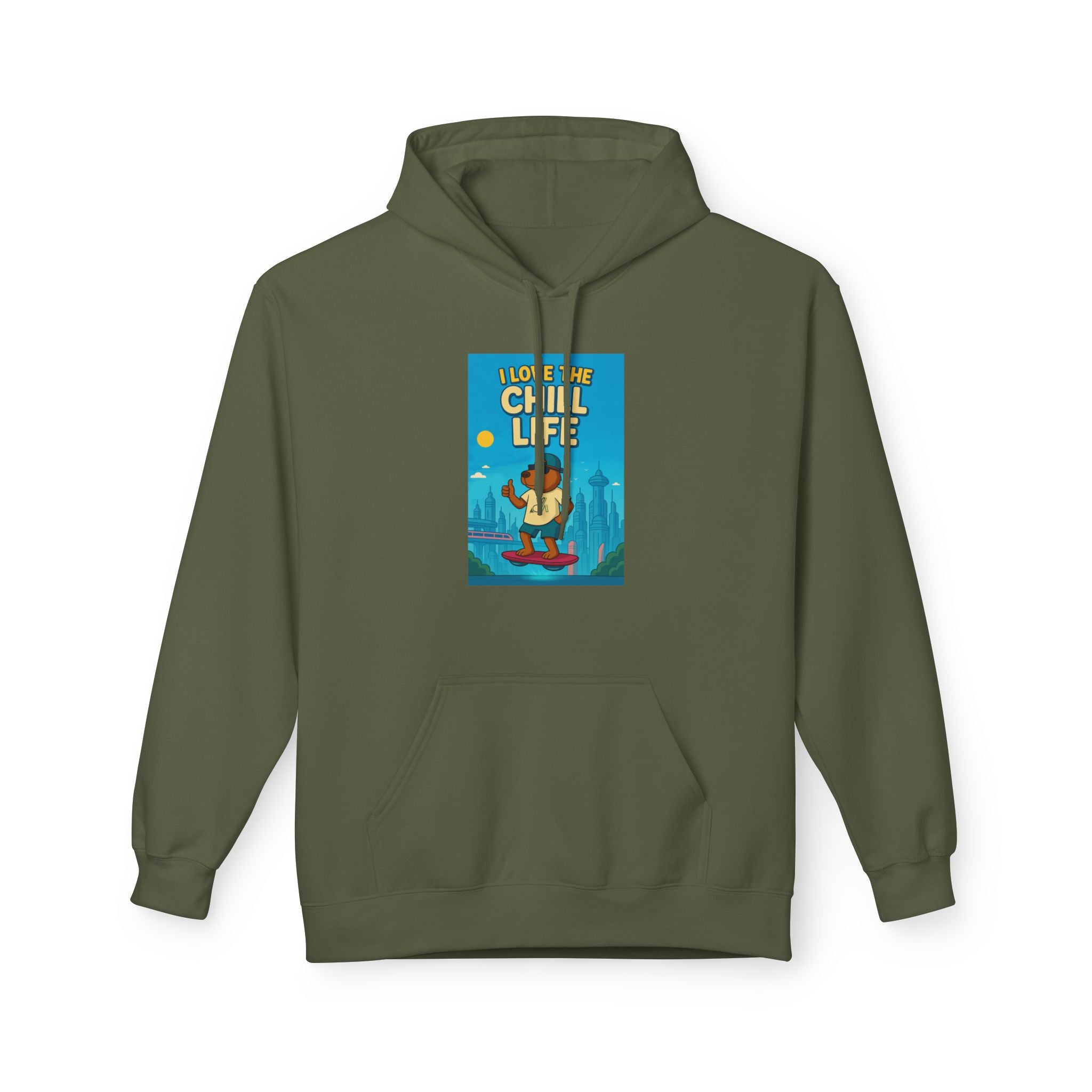 Chill Life Guitar Hoodie — Vintage Surf Vibe Music Sweatshirt