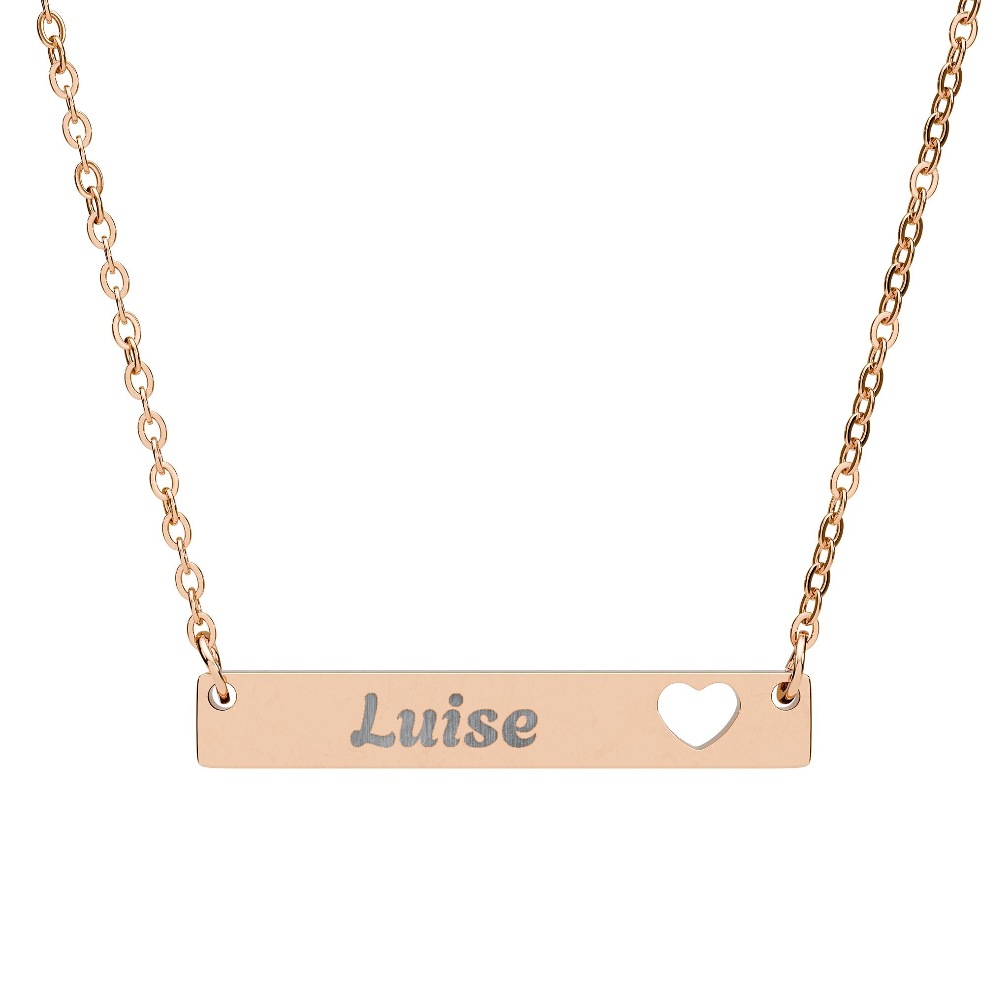 Engraved Vertical Bar Necklace — Personalized Name Pendant