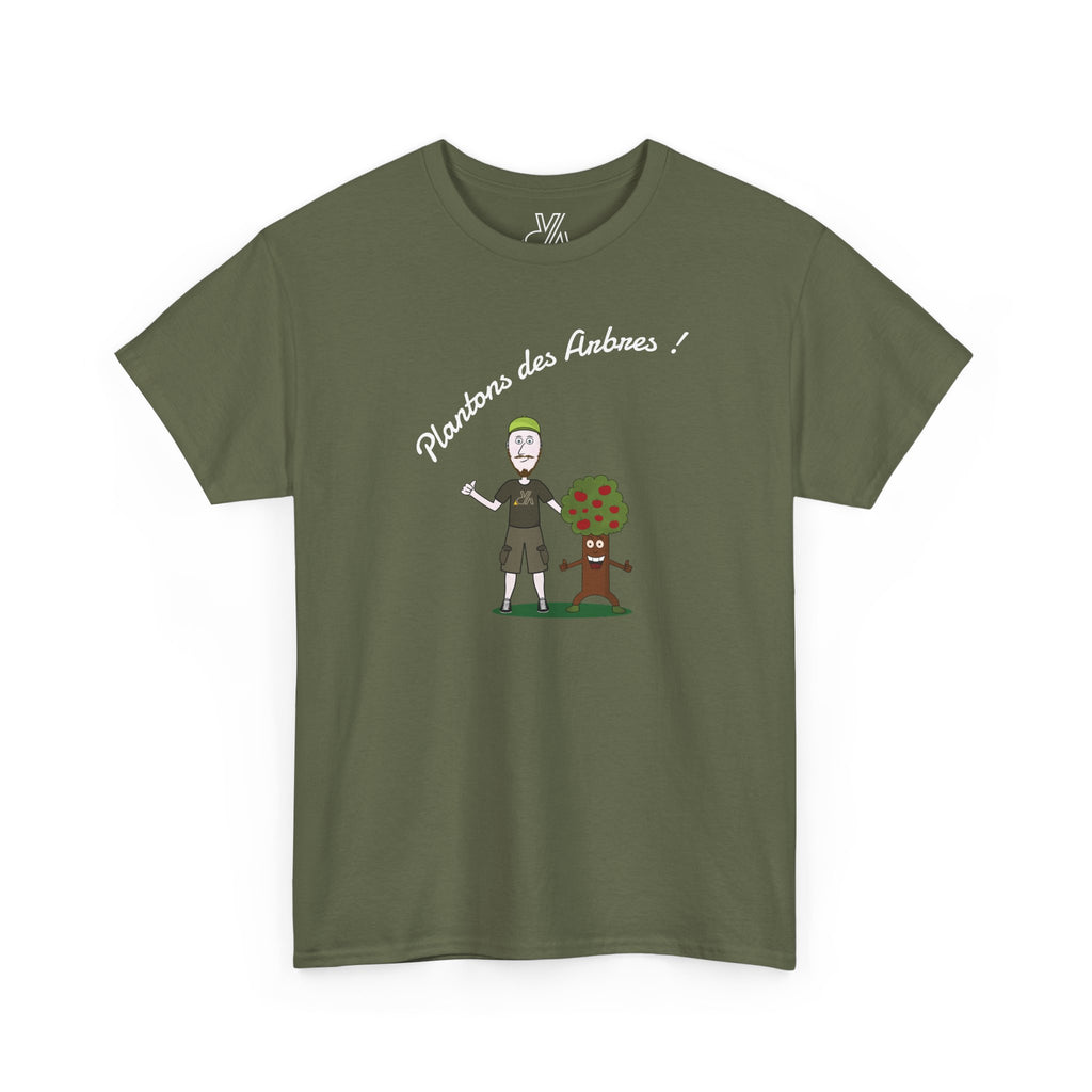 Tree Planter Graphic Tee - 'Plantons des Arbres' Environmental T-Shirt