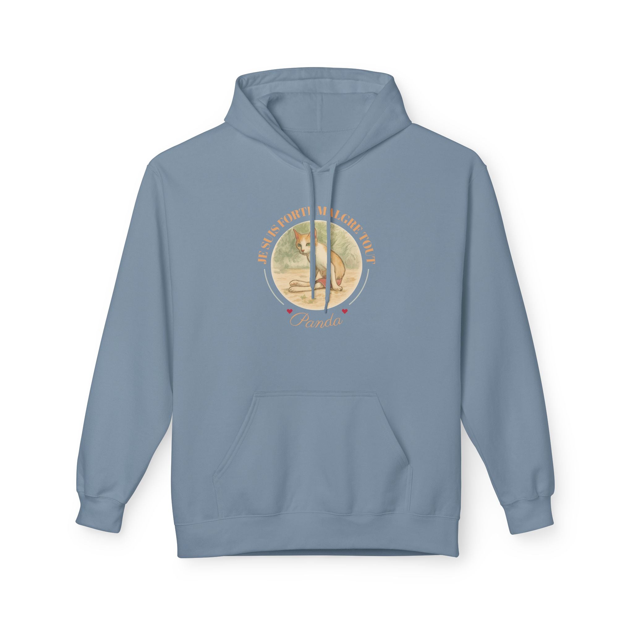 Vintage Fox Graphic Hooded Long-Sleeve Tee — "Forte mlgrée tout"