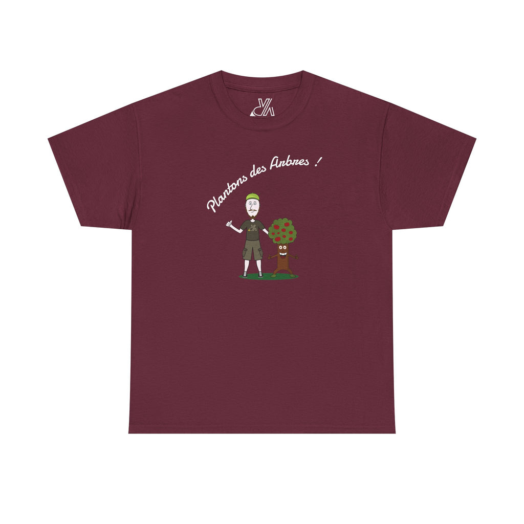 Tree Planter Graphic Tee - 'Plantons des Arbres' Environmental T-Shirt