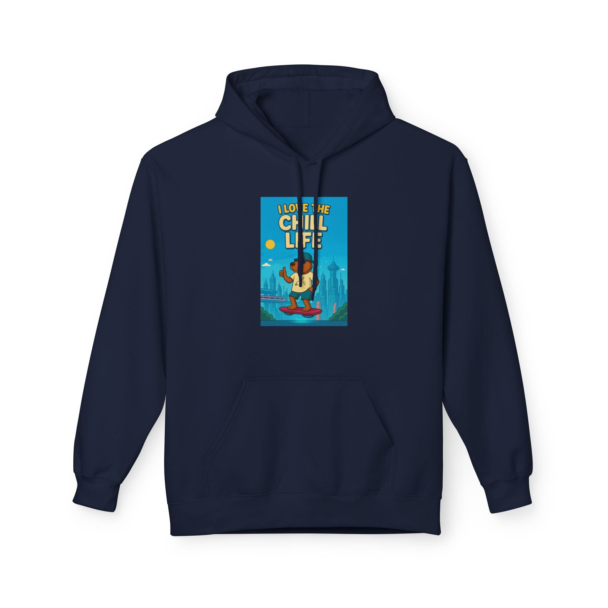 Chill Life Guitar Hoodie — Vintage Surf Vibe Music Sweatshirt