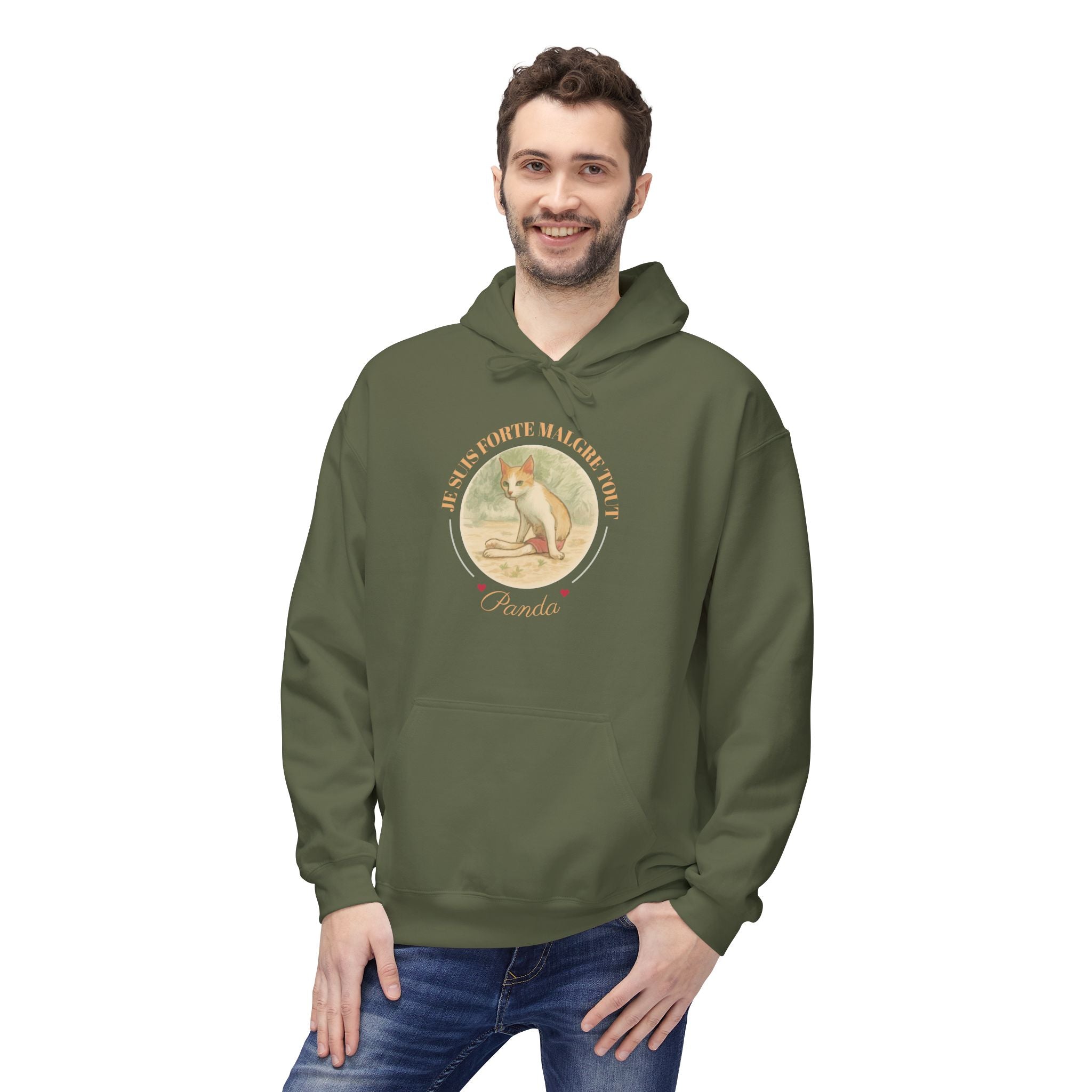 Vintage Fox Graphic Hooded Long-Sleeve Tee — "Forte mlgrée tout"