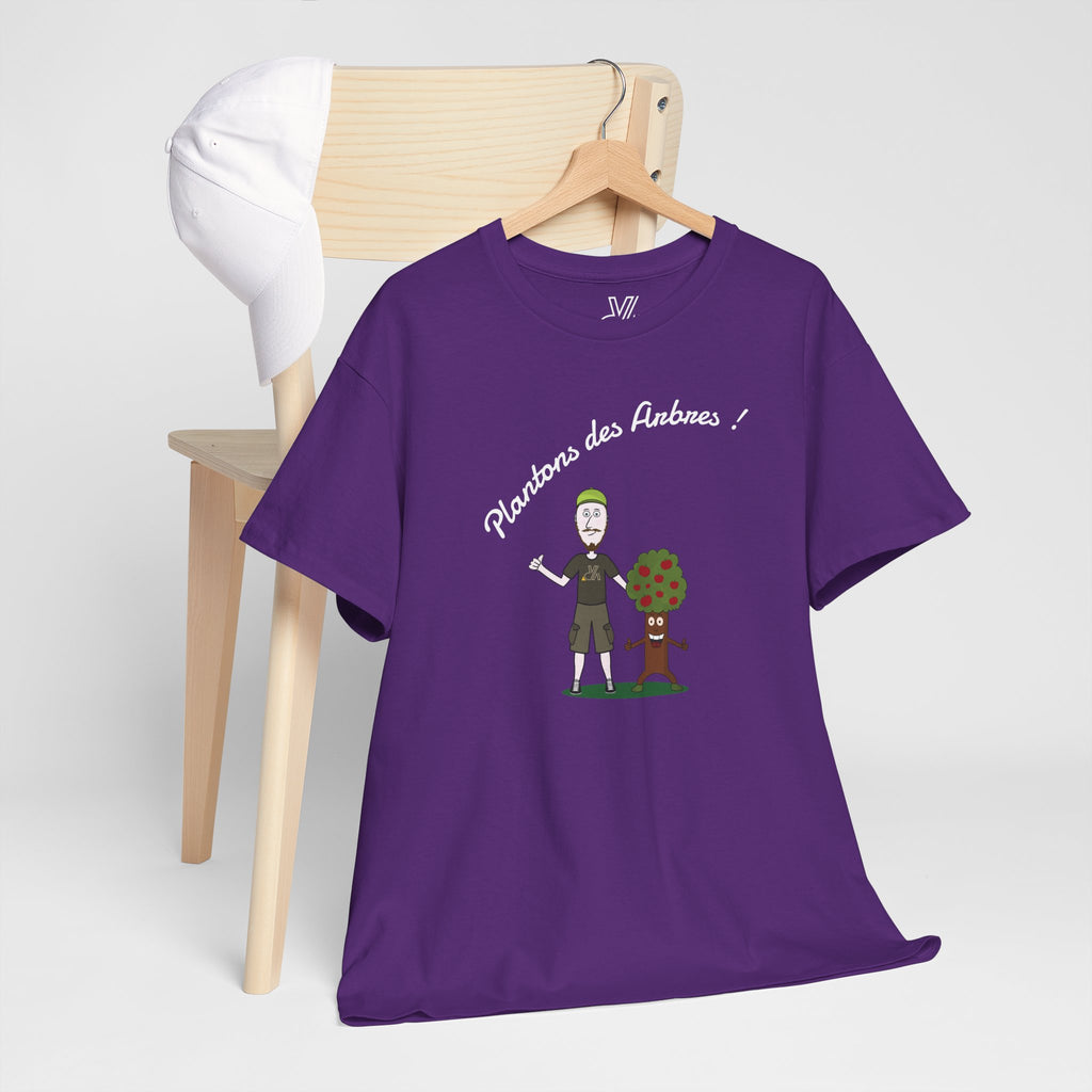 Tree Planter Graphic Tee - 'Plantons des Arbres' Environmental T-Shirt