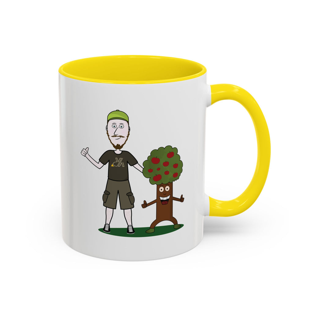 Mug illustré « Jérémy et Pommy »  Commencez la journée avec le sourire ! Ce mug écologique et coloré met en scène Jérémy et Pommy, un duo plein d’humour et de bienveillance. Parfait pour le café, le thé ou les boissons chaudes de vos pauses nature.