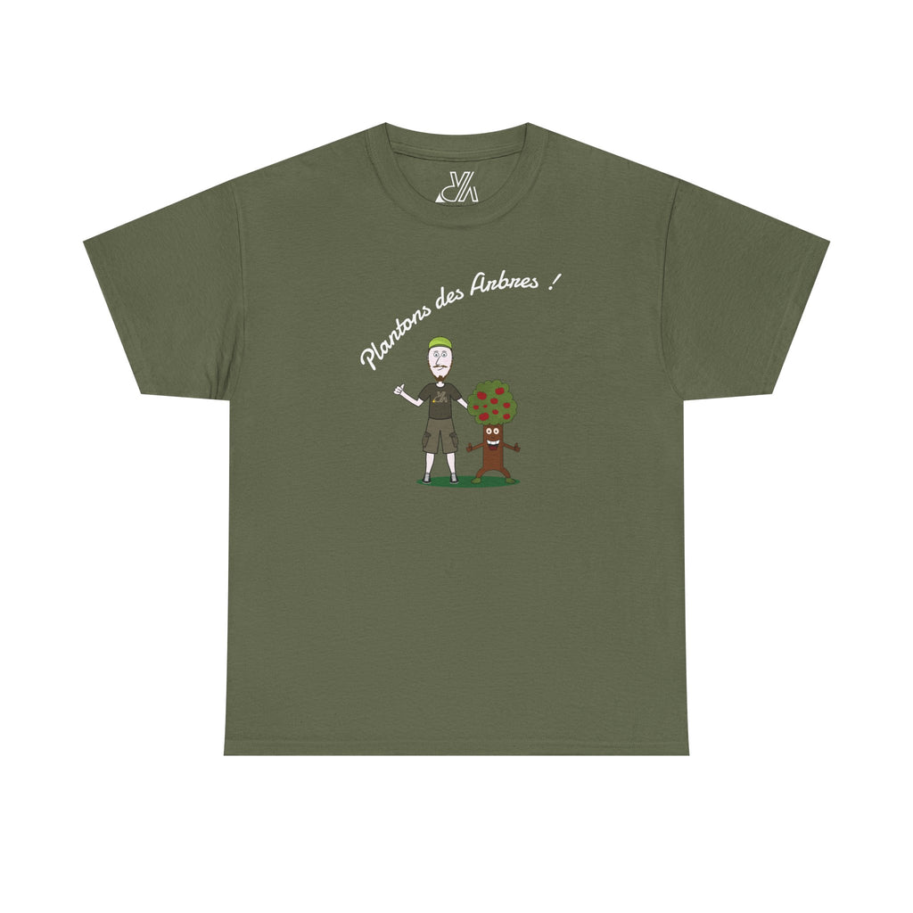 Tree Planter Graphic Tee - 'Plantons des Arbres' Environmental T-Shirt