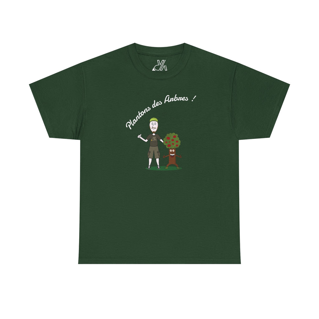 Tree Planter Graphic Tee - 'Plantons des Arbres' Environmental T-Shirt