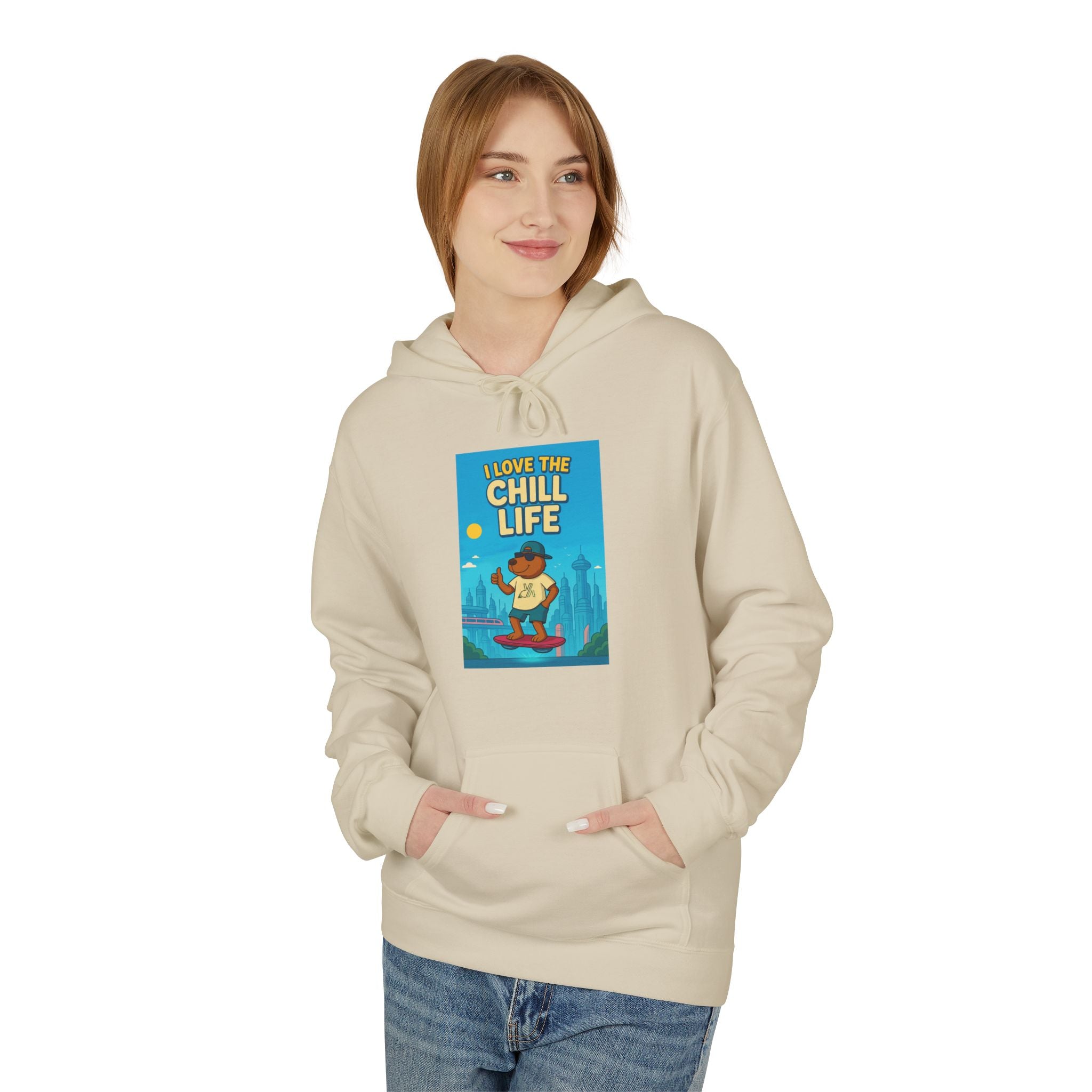 Chill Life Guitar Hoodie — Vintage Surf Vibe Music Sweatshirt