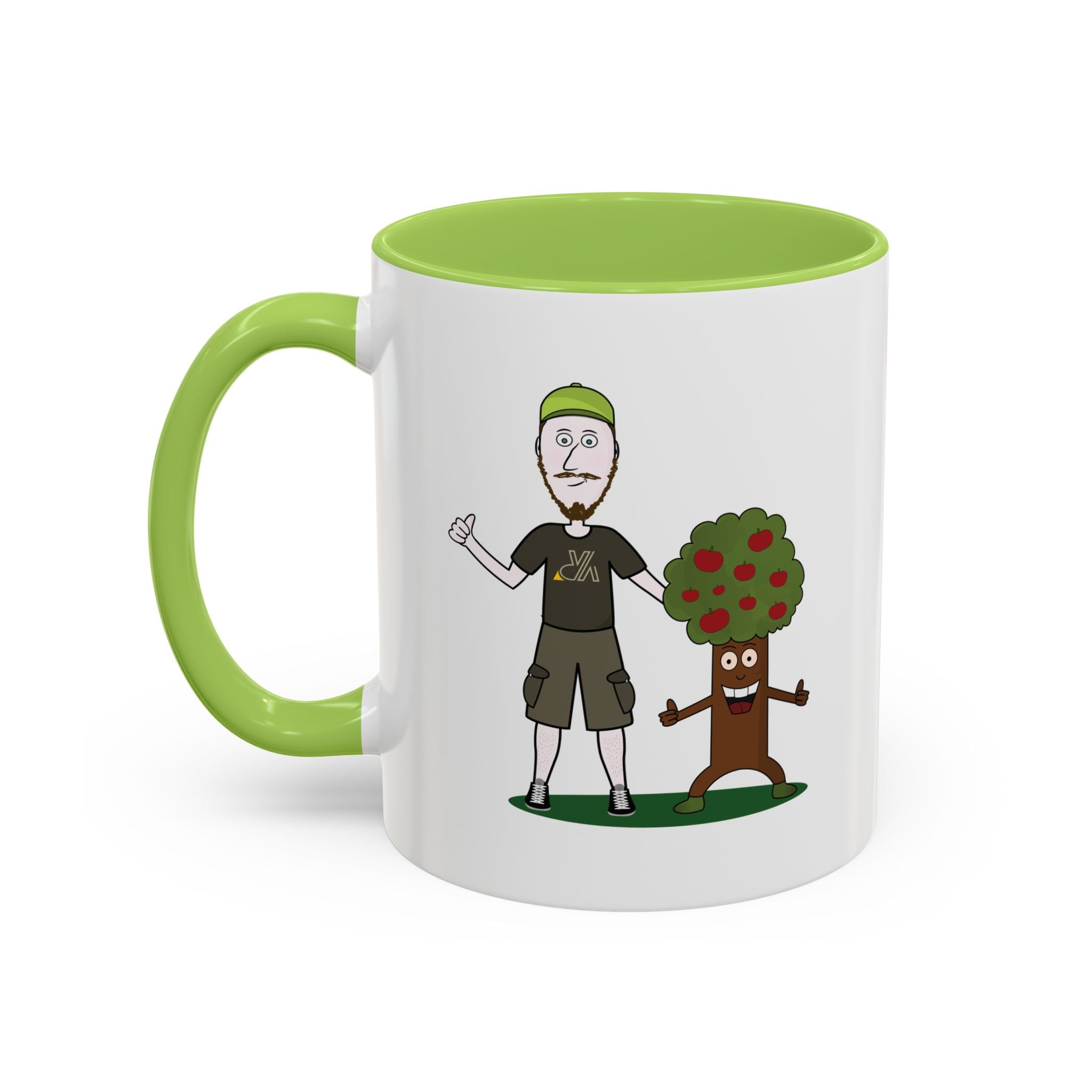 Mug illustré « Jérémy et Pommy »  Commencez la journée avec le sourire ! Ce mug écologique et coloré met en scène Jérémy et Pommy, un duo plein d’humour et de bienveillance. Parfait pour le café, le thé ou les boissons chaudes de vos pauses nature.