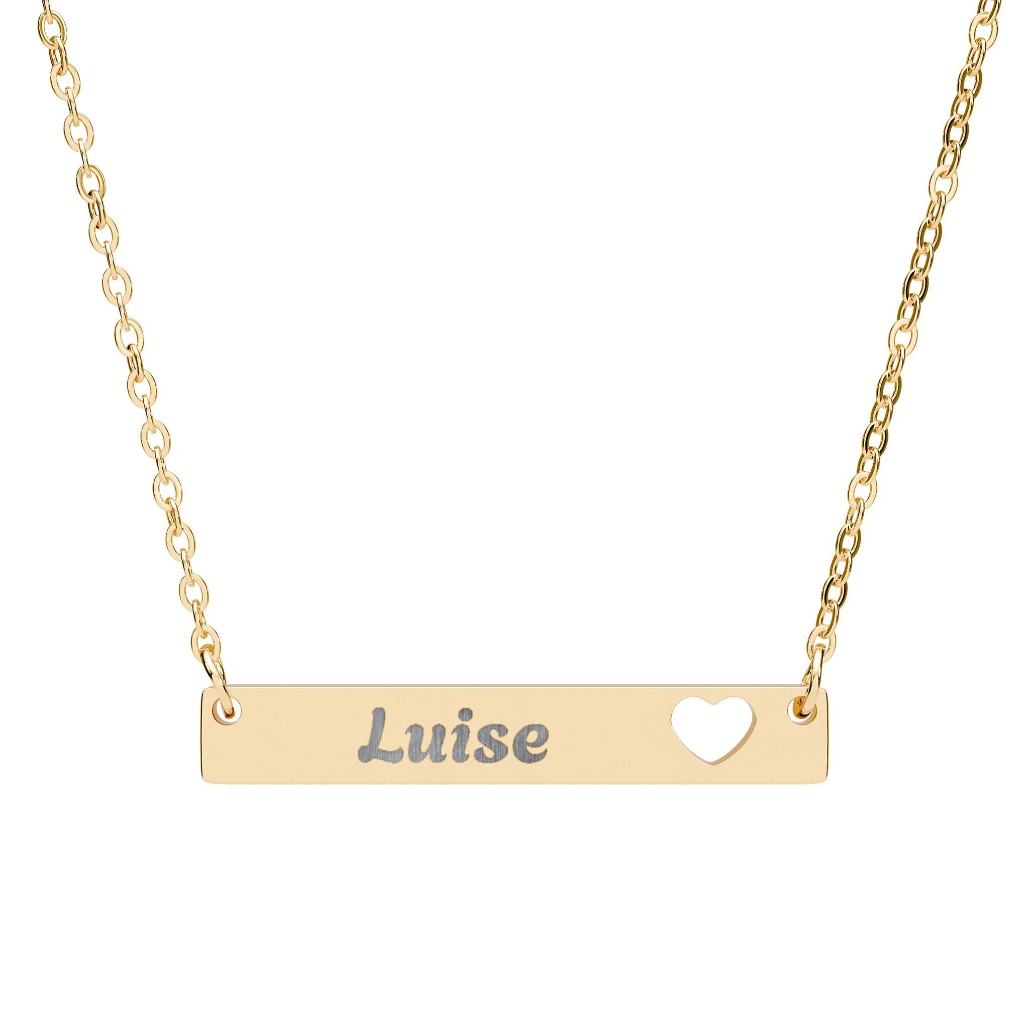 Engraved Vertical Bar Necklace — Personalized Name Pendant