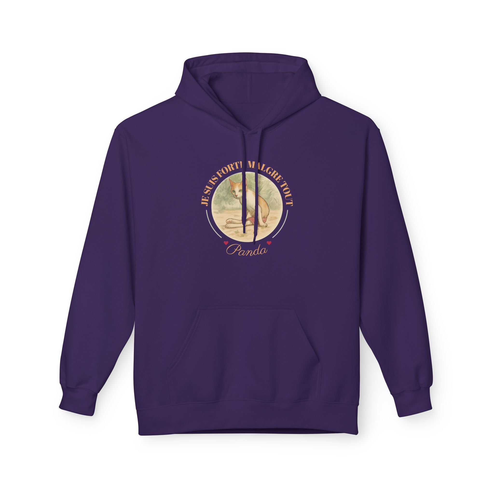 Vintage Fox Graphic Hooded Long-Sleeve Tee — "Forte mlgrée tout"