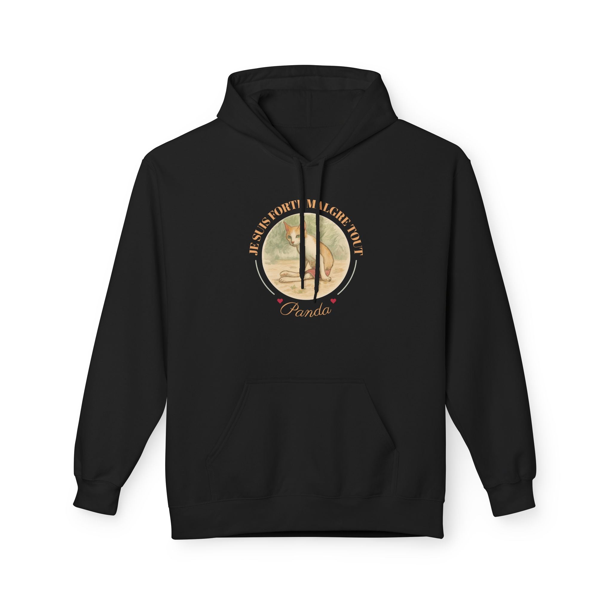 Vintage Fox Graphic Hooded Long-Sleeve Tee — "Forte mlgrée tout"