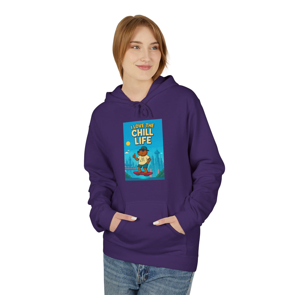 Chill Life Guitar Hoodie — Vintage Surf Vibe Music Sweatshirt