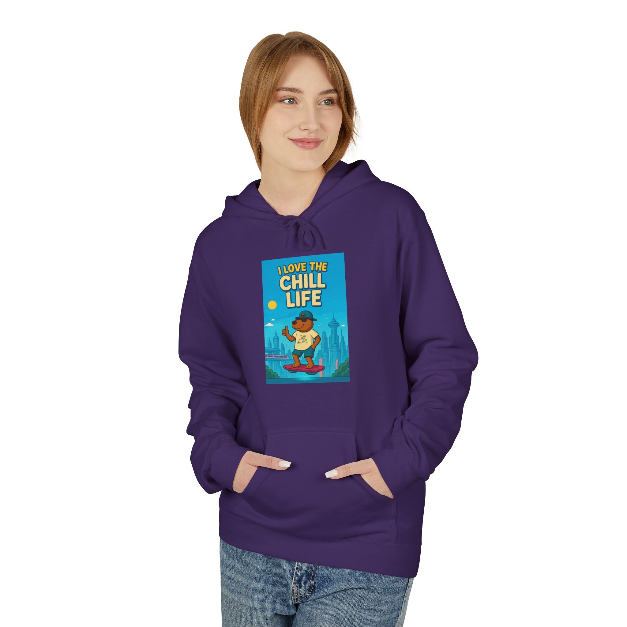 Chill Life Guitar Hoodie — Vintage Surf Vibe Music Sweatshirt