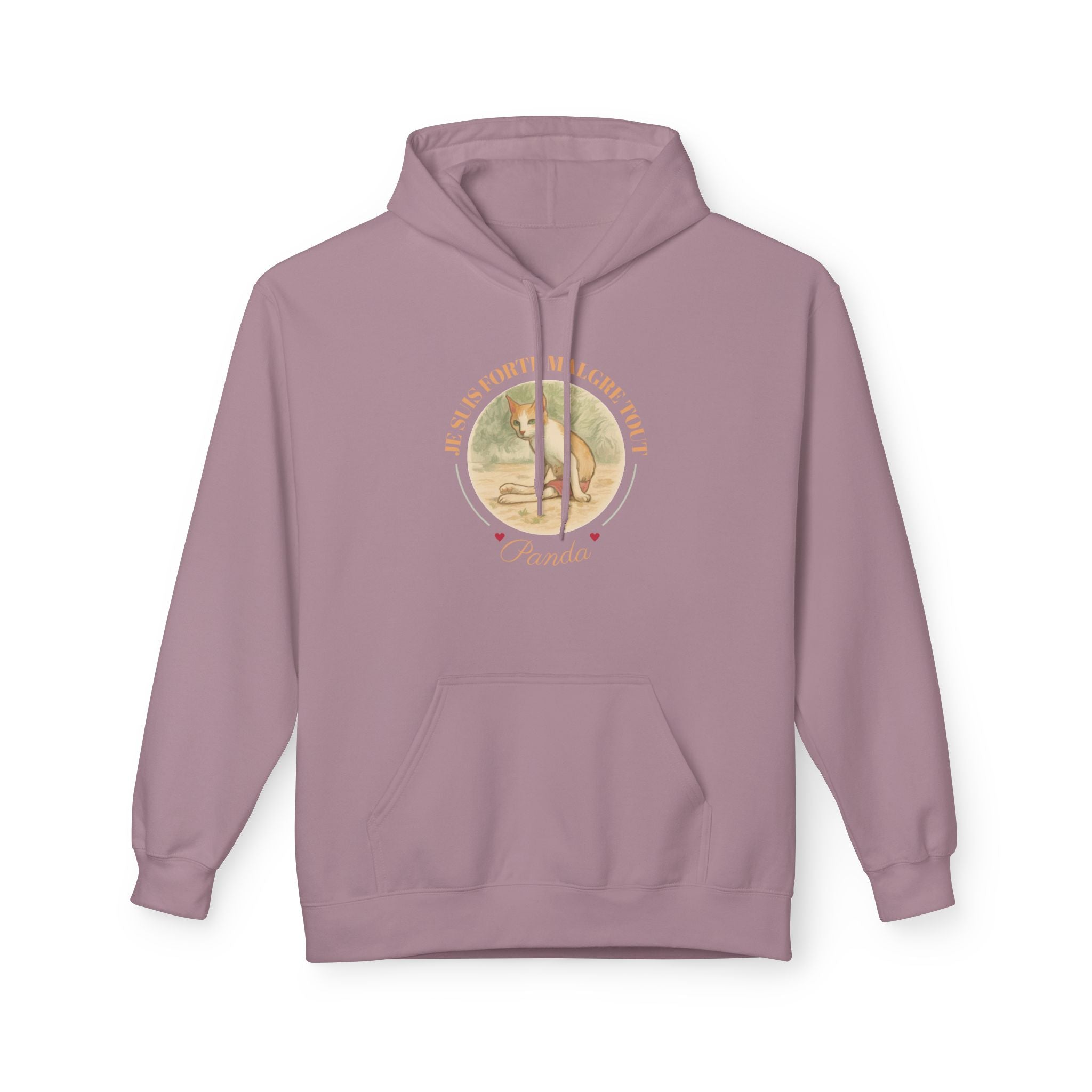 Vintage Fox Graphic Hooded Long-Sleeve Tee — "Forte mlgrée tout"