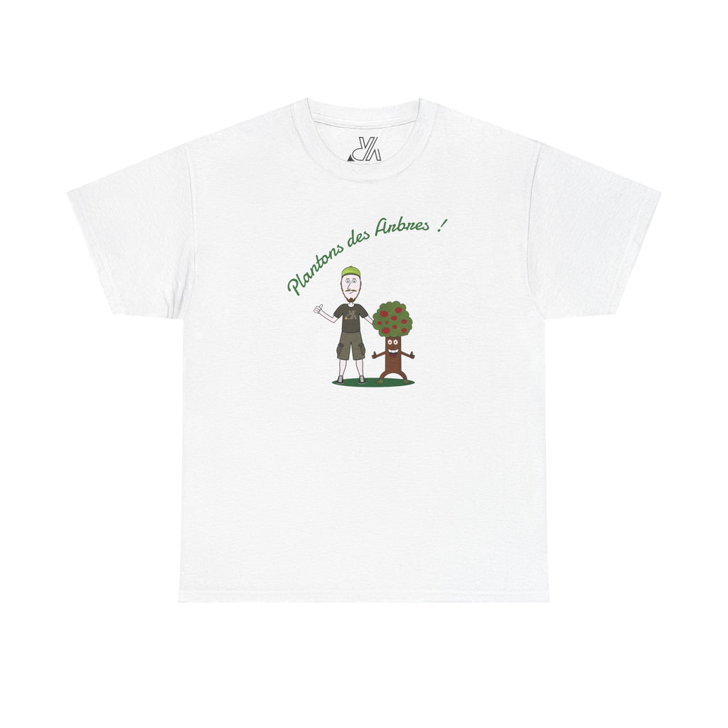 Tree Planter Graphic Tee - 'Plantons des Arbres' Environmental T-Shirt