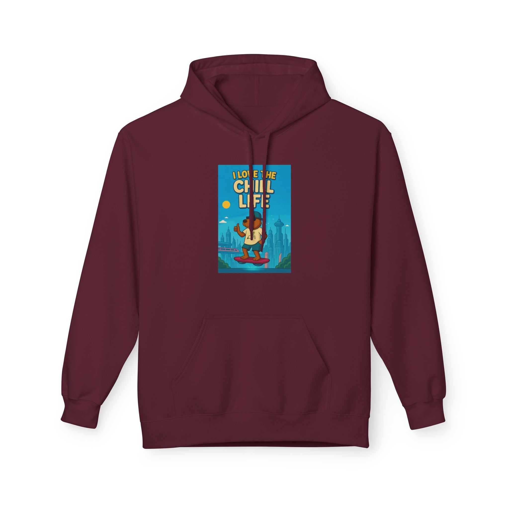 Chill Life Guitar Hoodie — Vintage Surf Vibe Music Sweatshirt