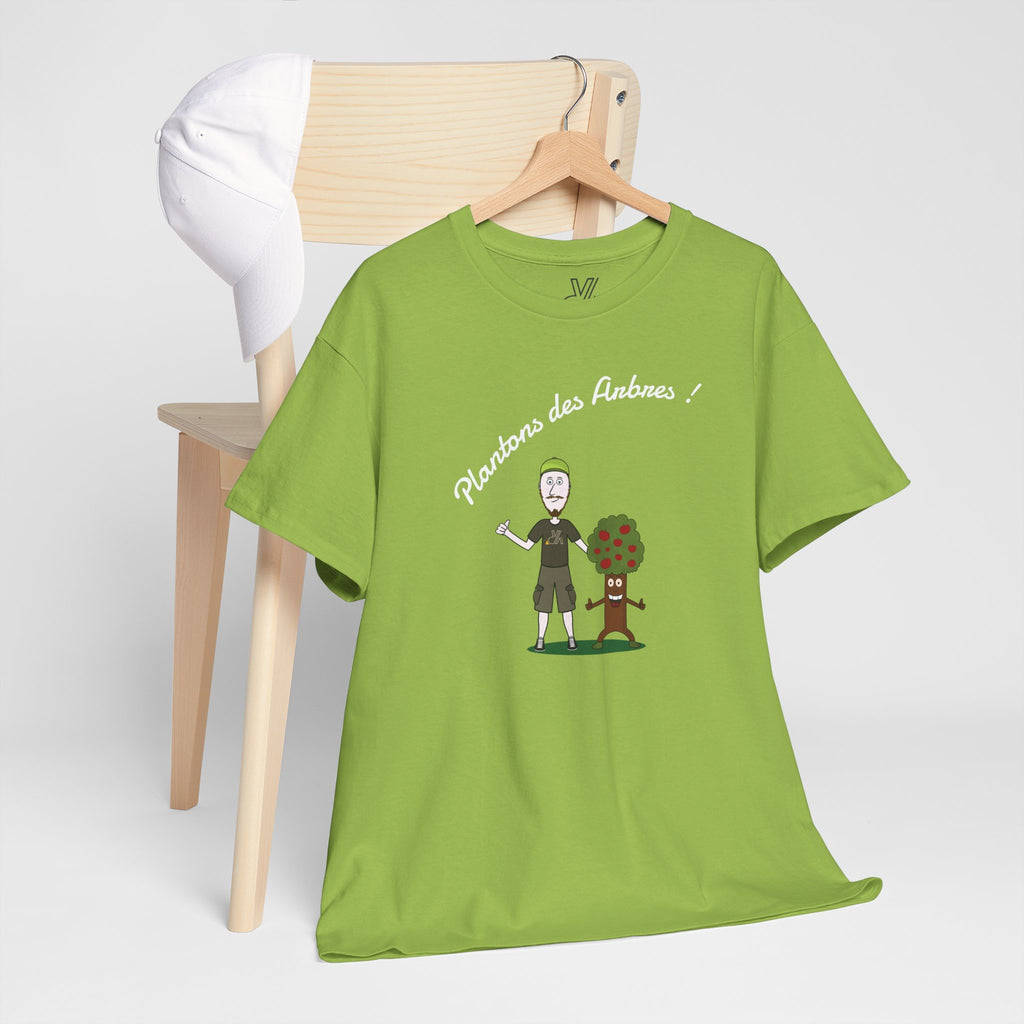 Tree Planter Graphic Tee - 'Plantons des Arbres' Environmental T-Shirt