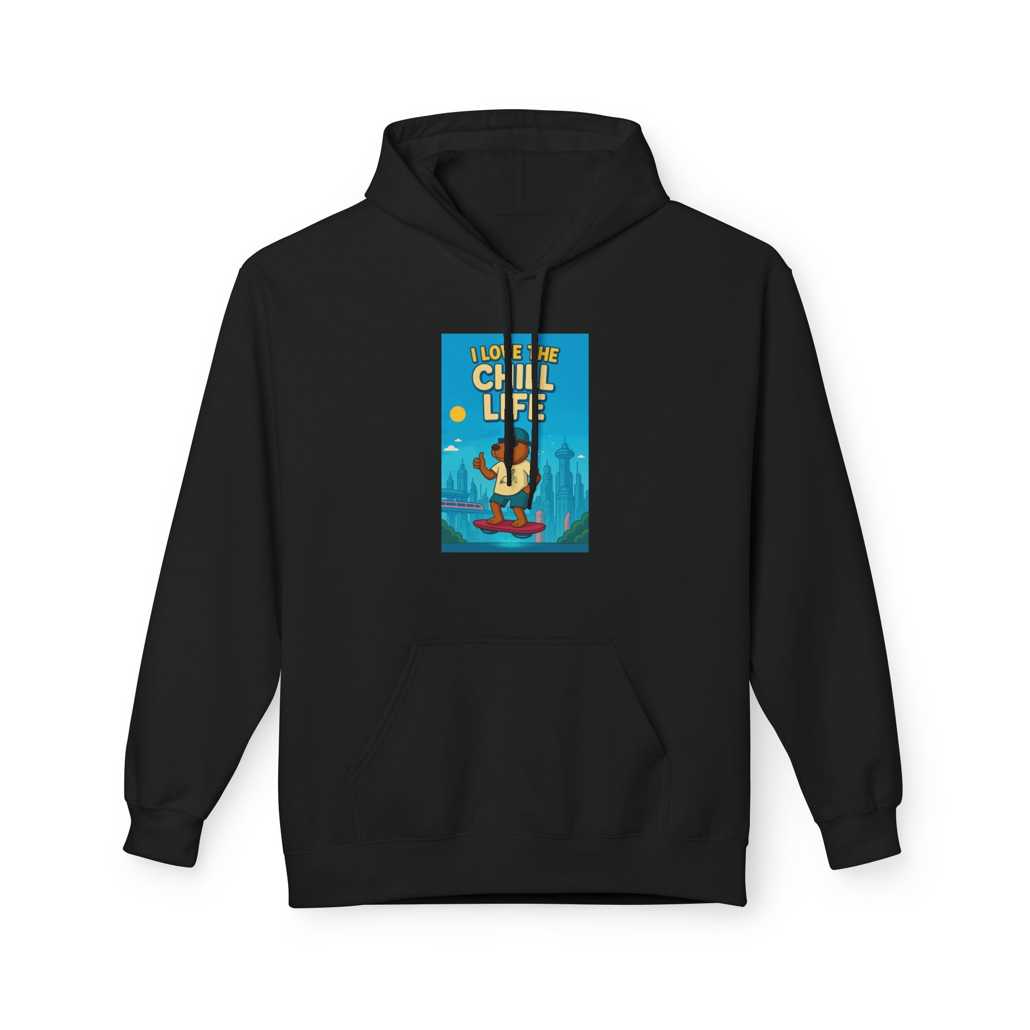 Chill Life Guitar Hoodie — Vintage Surf Vibe Music Sweatshirt