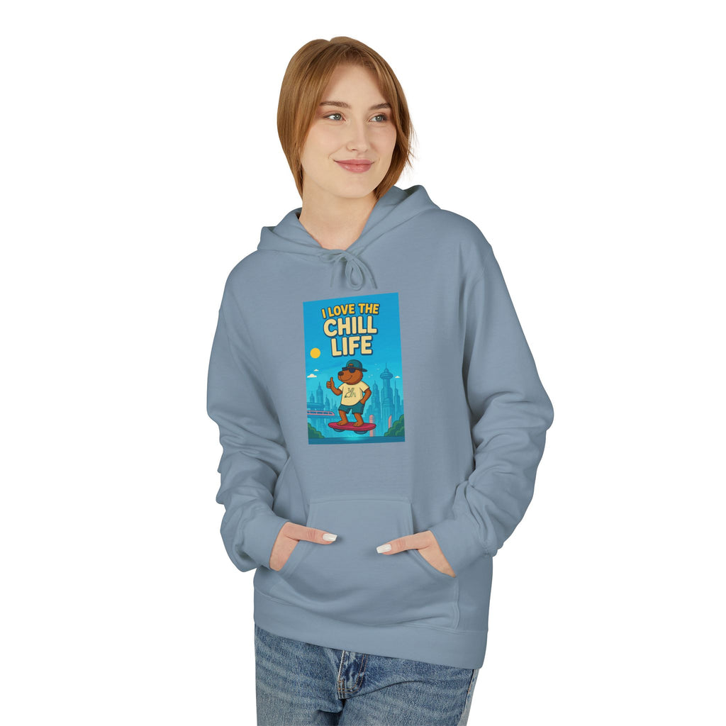 Chill Life Guitar Hoodie — Vintage Surf Vibe Music Sweatshirt