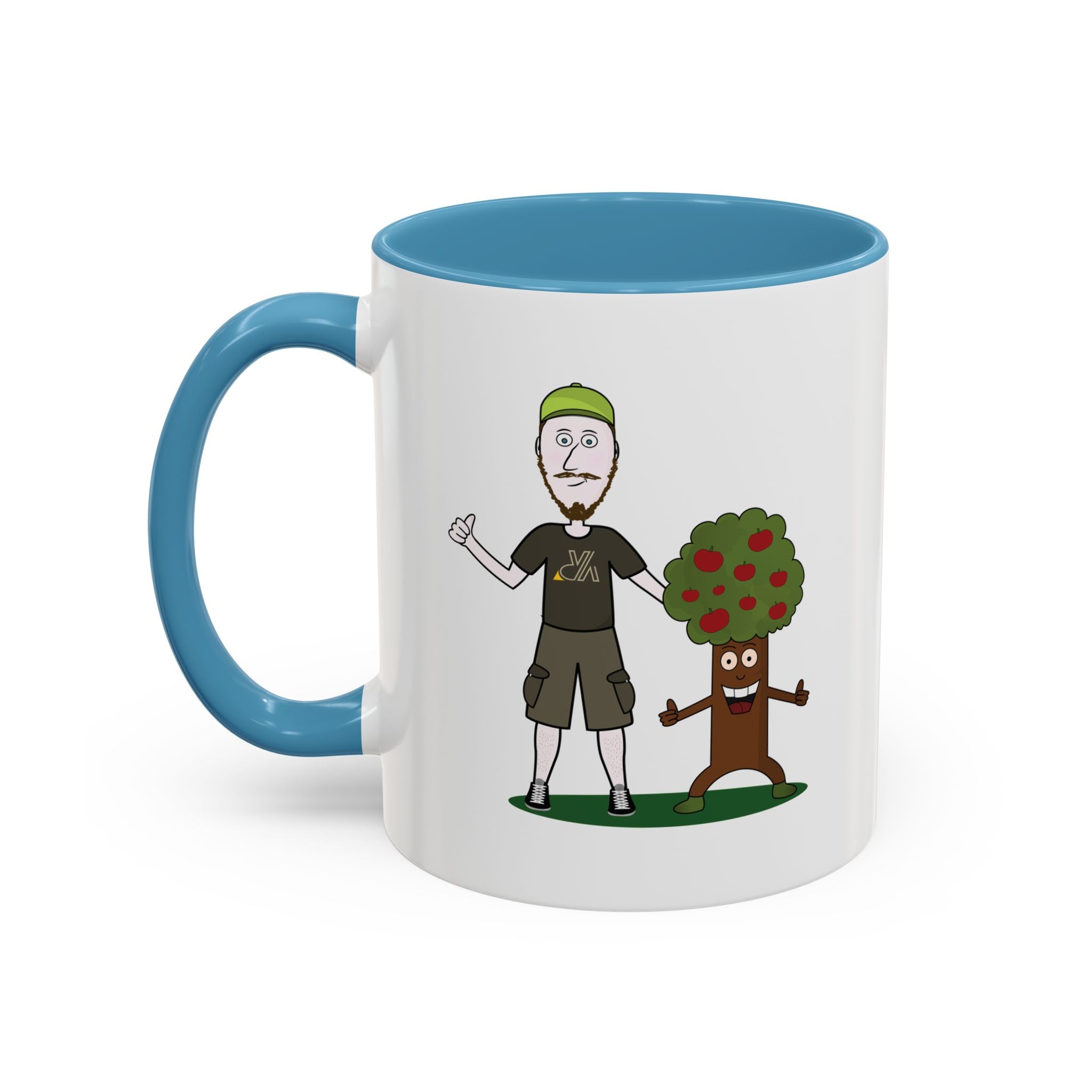 Mug illustré « Jérémy et Pommy »  Commencez la journée avec le sourire ! Ce mug écologique et coloré met en scène Jérémy et Pommy, un duo plein d’humour et de bienveillance. Parfait pour le café, le thé ou les boissons chaudes de vos pauses nature.