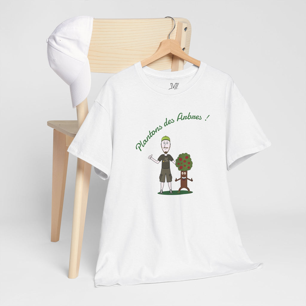 Tree Planter Graphic Tee - 'Plantons des Arbres' Environmental T-Shirt