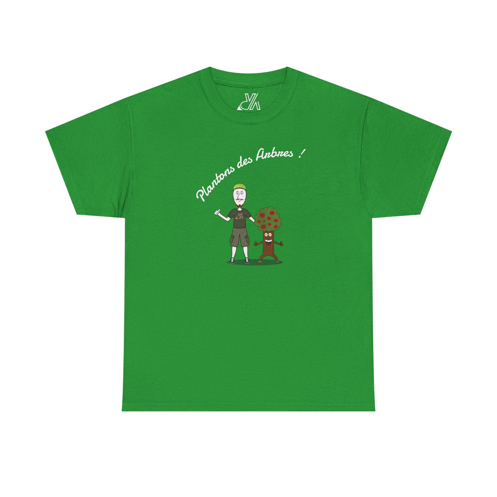 Tree Planter Graphic Tee - 'Plantons des Arbres' Environmental T-Shirt