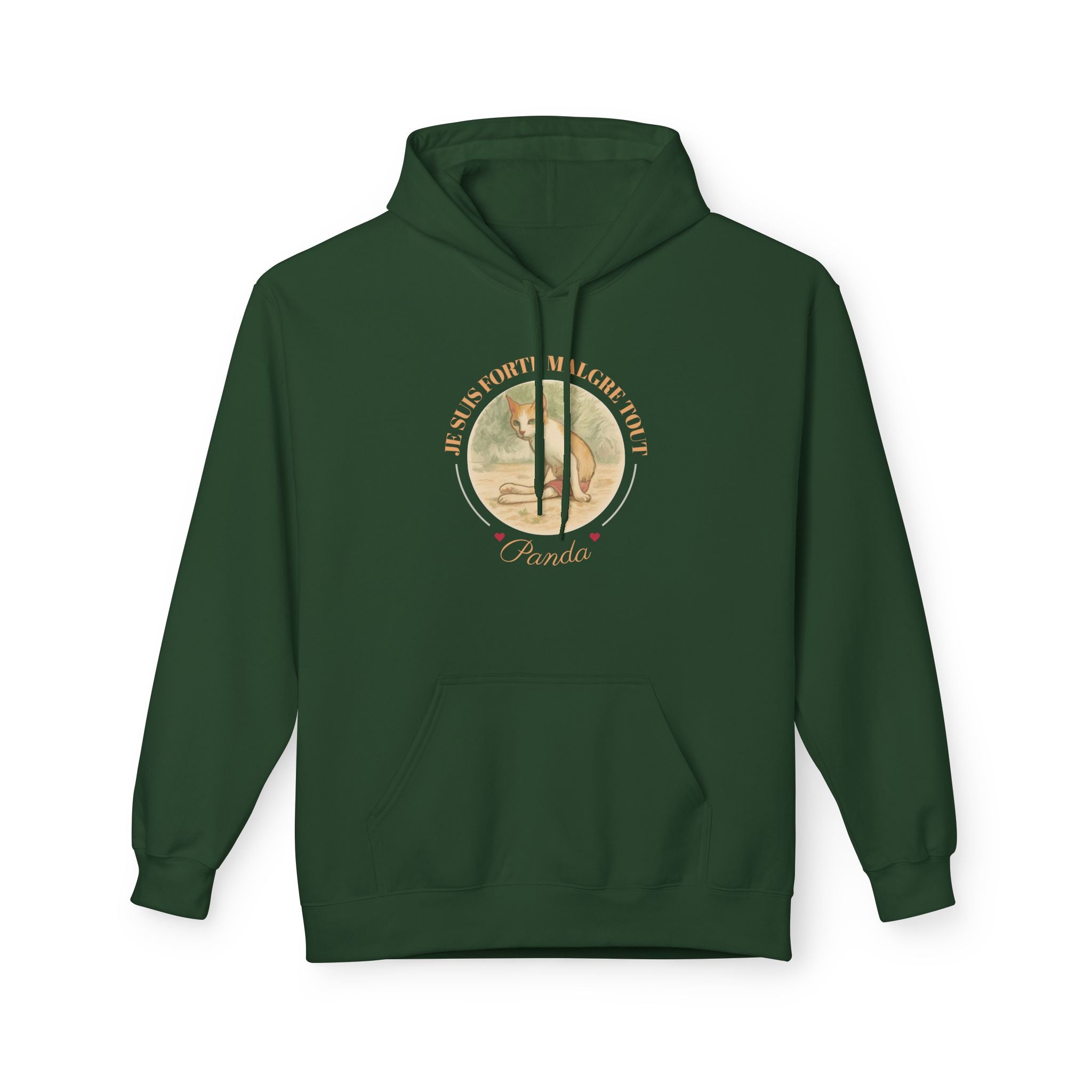 Vintage Fox Graphic Hooded Long-Sleeve Tee — "Forte mlgrée tout"