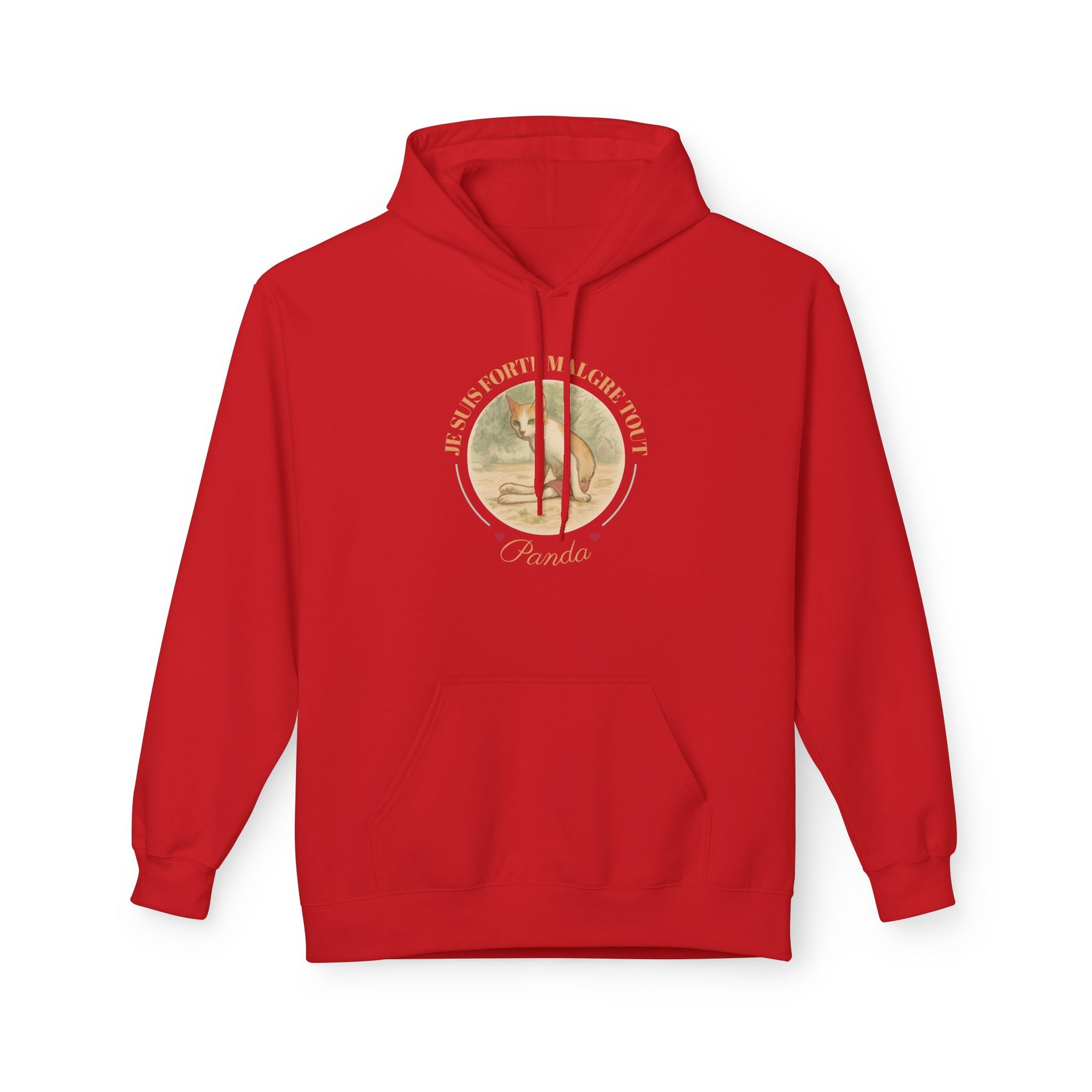 Vintage Fox Graphic Hooded Long-Sleeve Tee — "Forte mlgrée tout"