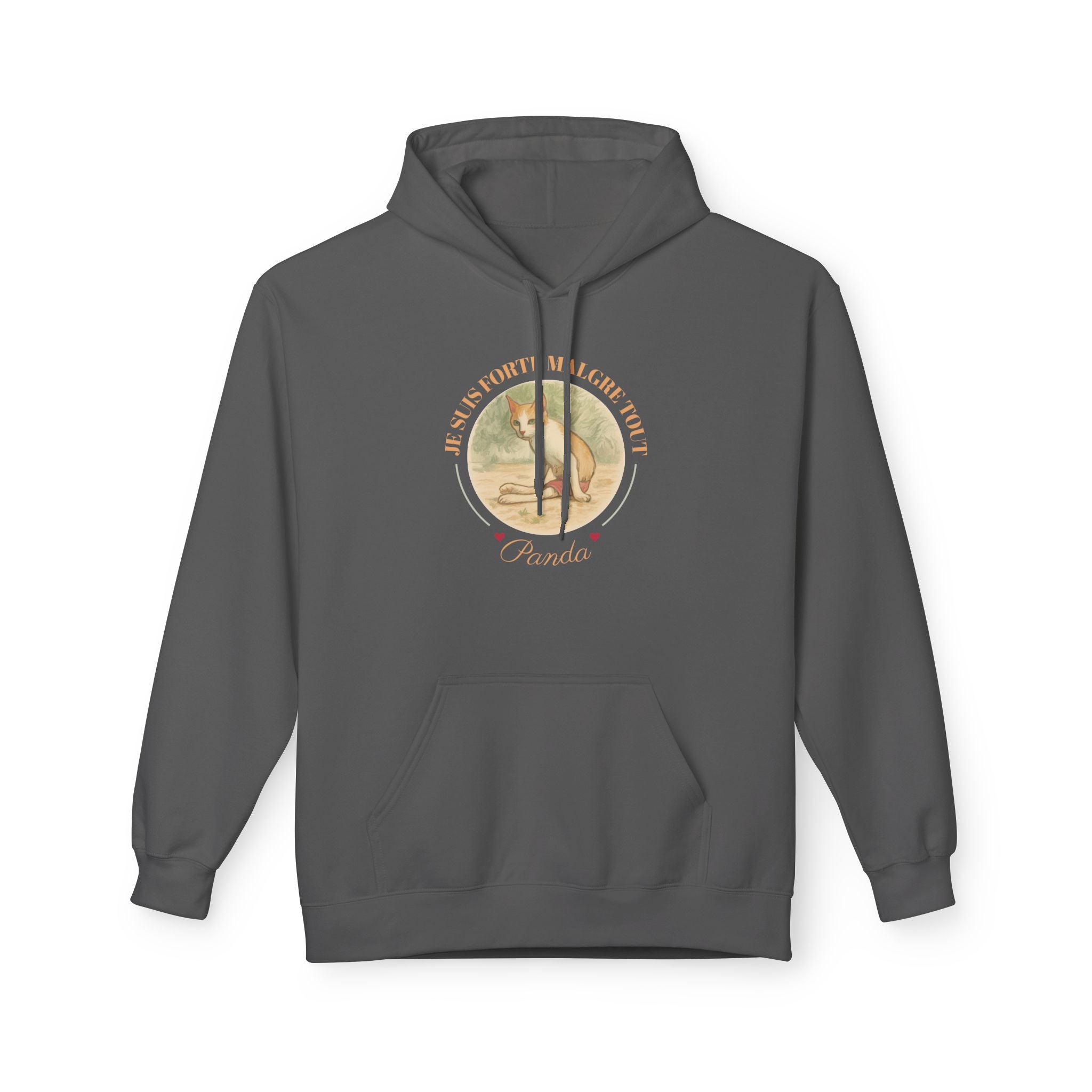 Vintage Fox Graphic Hooded Long-Sleeve Tee — "Forte mlgrée tout"