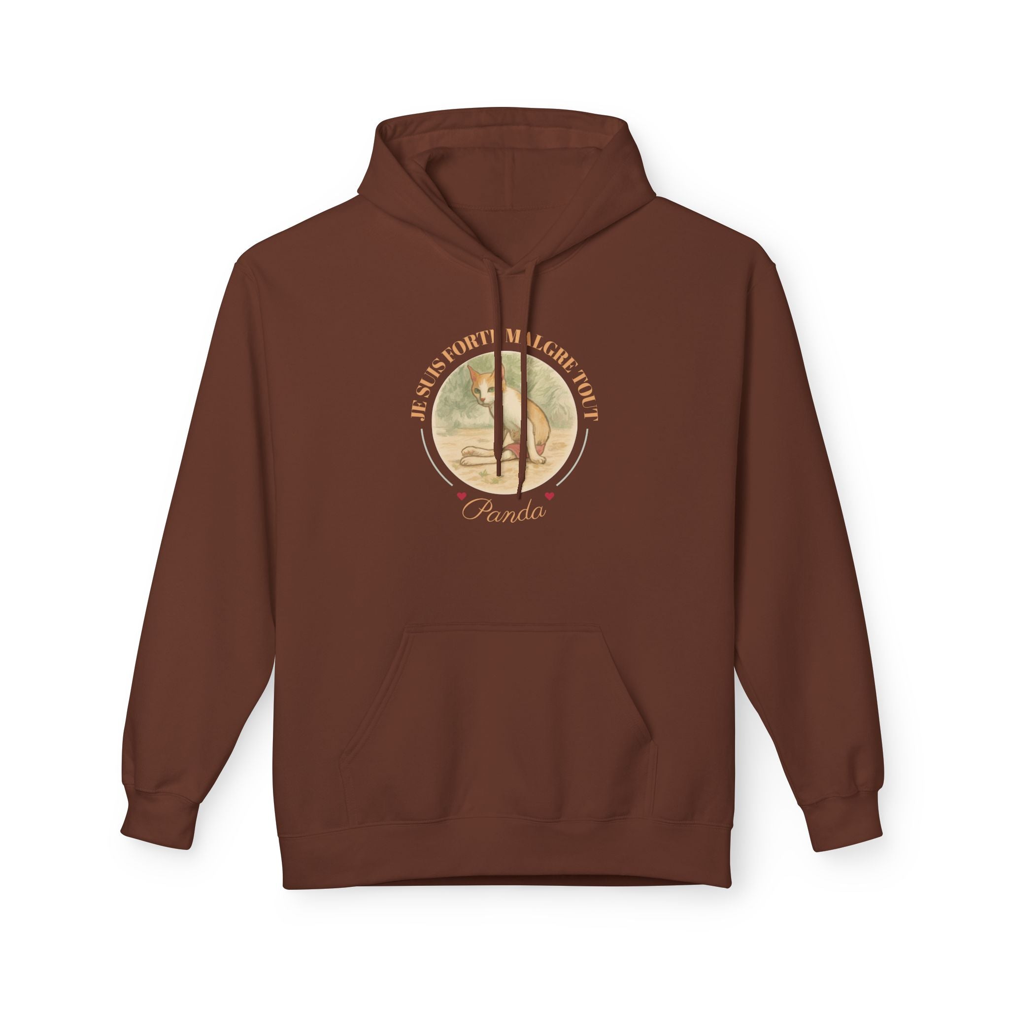 Vintage Fox Graphic Hooded Long-Sleeve Tee — "Forte mlgrée tout"