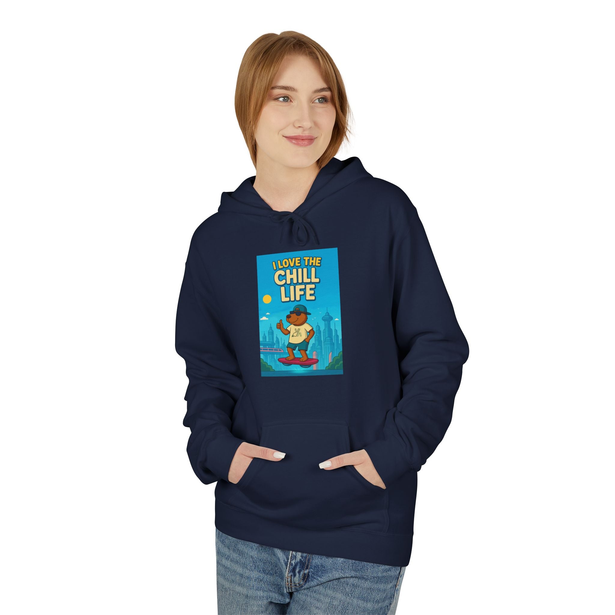 Chill Life Guitar Hoodie — Vintage Surf Vibe Music Sweatshirt