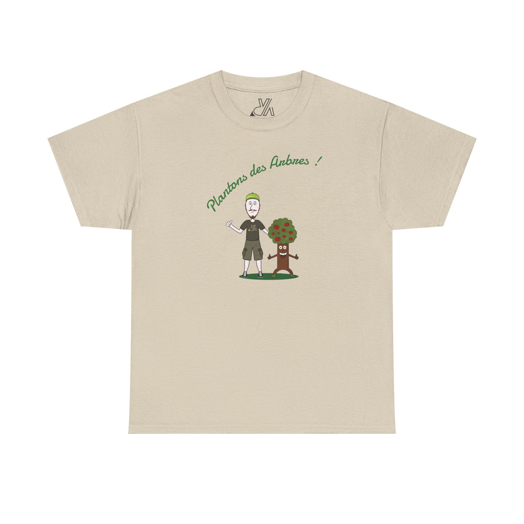 Tree Planter Graphic Tee - 'Plantons des Arbres' Environmental T-Shirt