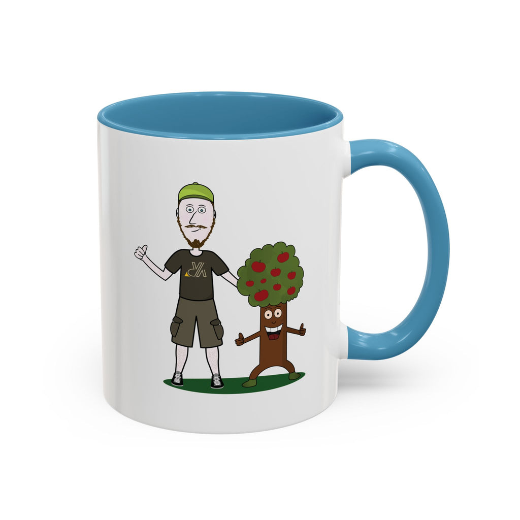 Mug illustré « Jérémy et Pommy »  Commencez la journée avec le sourire ! Ce mug écologique et coloré met en scène Jérémy et Pommy, un duo plein d’humour et de bienveillance. Parfait pour le café, le thé ou les boissons chaudes de vos pauses nature.