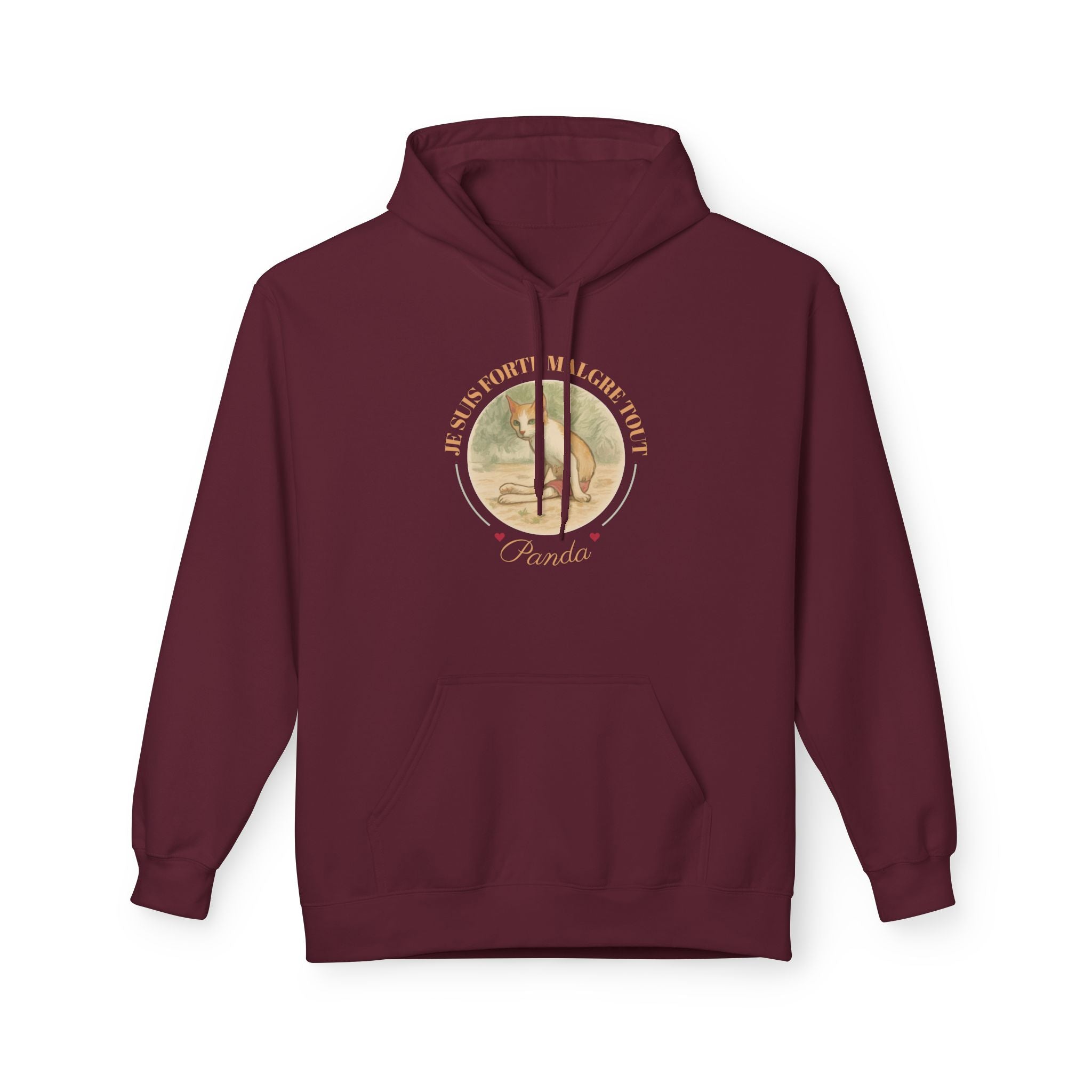 Vintage Fox Graphic Hooded Long-Sleeve Tee — "Forte mlgrée tout"