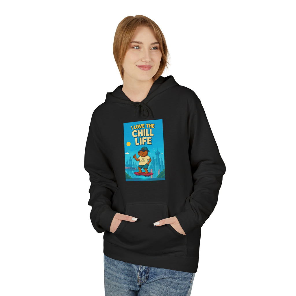 Chill Life Guitar Hoodie — Vintage Surf Vibe Music Sweatshirt