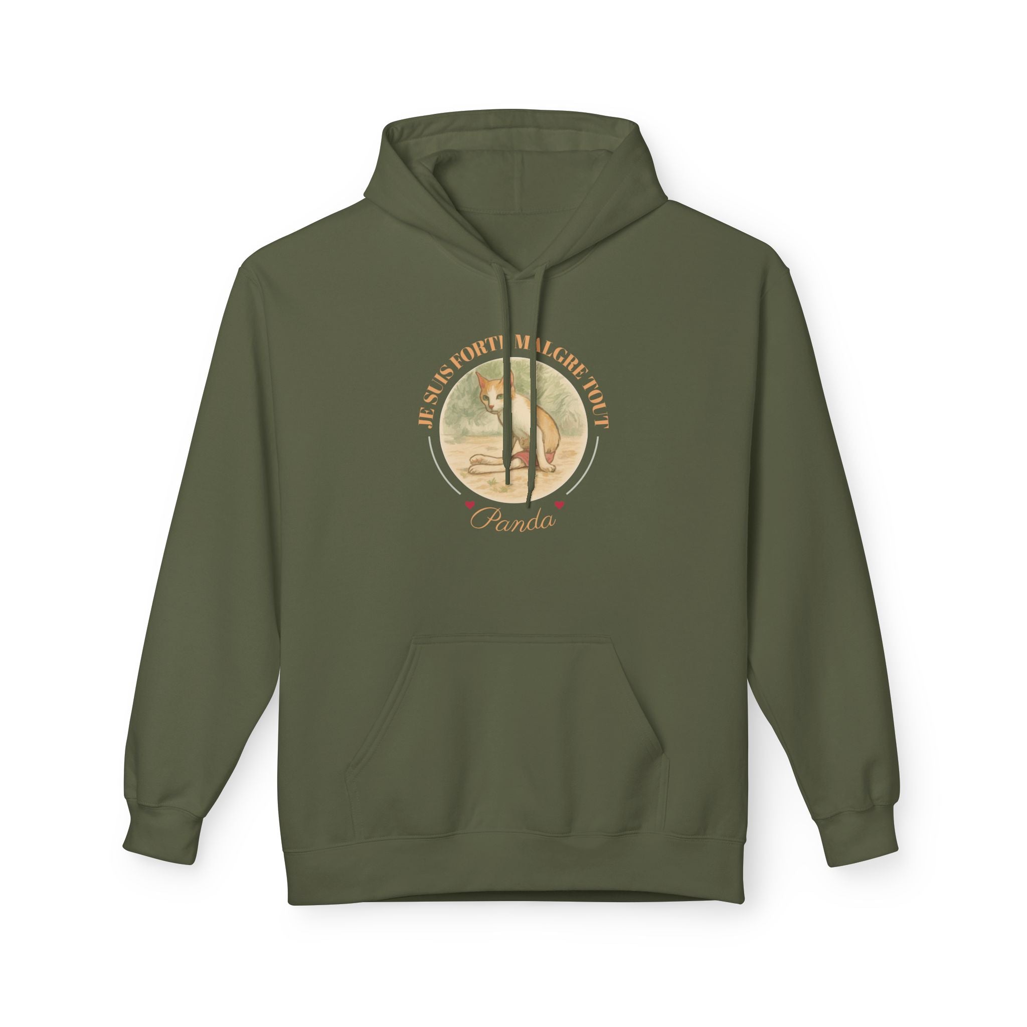 Vintage Fox Graphic Hooded Long-Sleeve Tee — "Forte mlgrée tout"