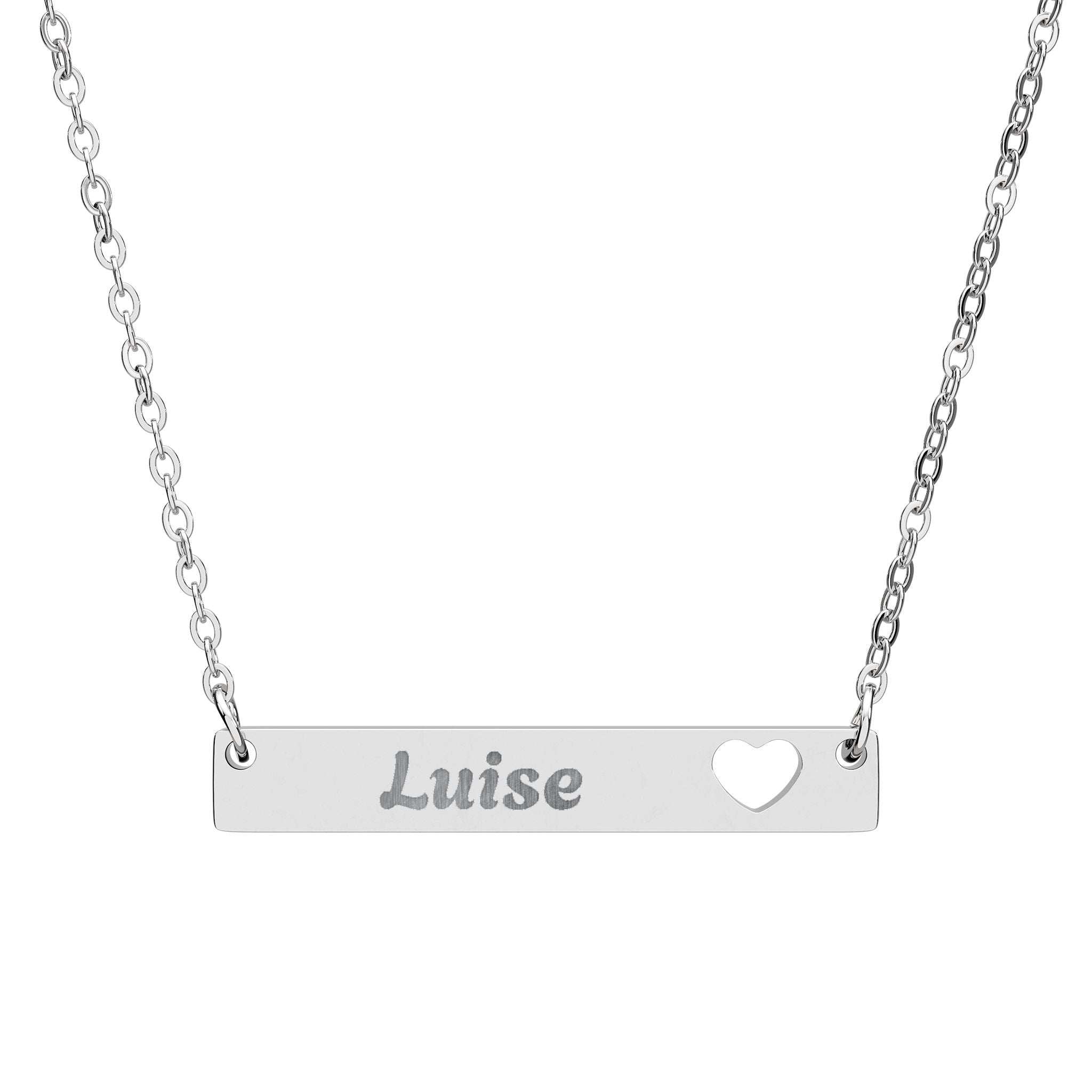 Engraved Vertical Bar Necklace — Personalized Name Pendant