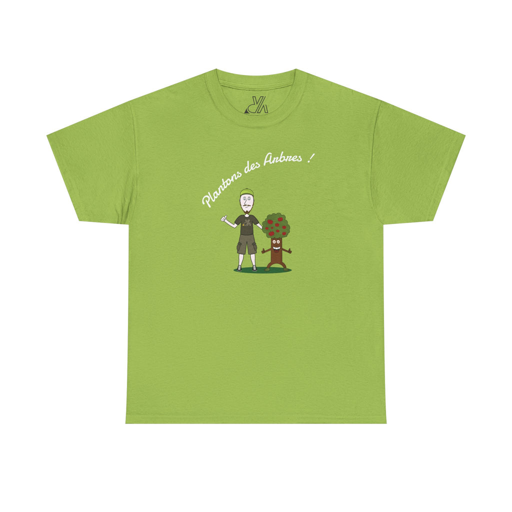 Tree Planter Graphic Tee - 'Plantons des Arbres' Environmental T-Shirt