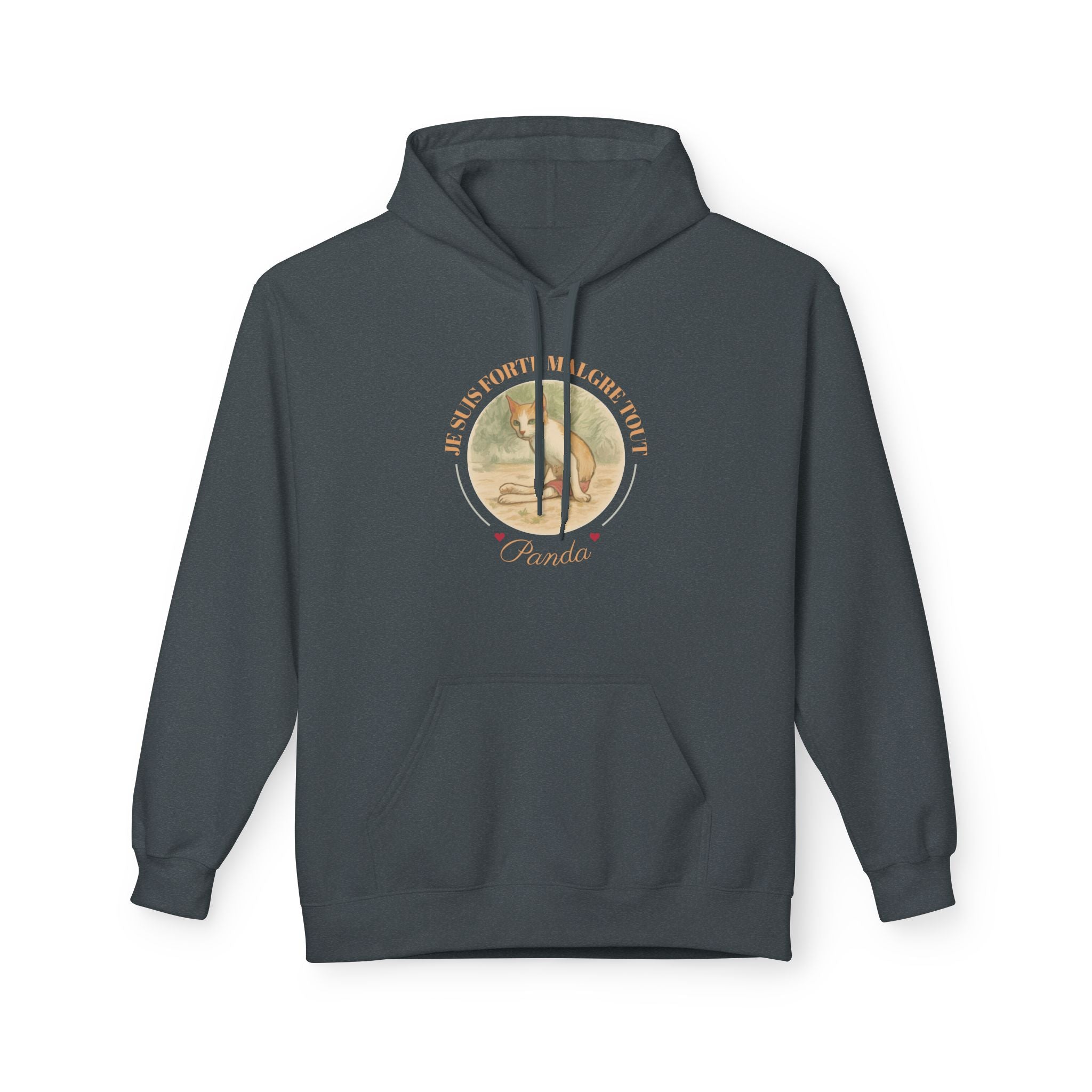 Vintage Fox Graphic Hooded Long-Sleeve Tee — "Forte mlgrée tout"